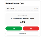 Prime Factor Quiz